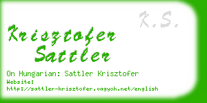 krisztofer sattler business card